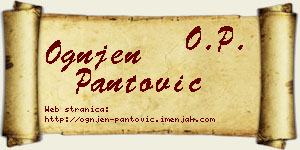Ognjen Pantović vizit kartica